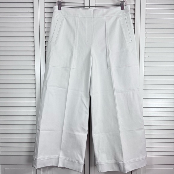 SPANX Cropped Wide Leg Classic White Pull-on Shaping Pants Size XL - Picture 1 of 11